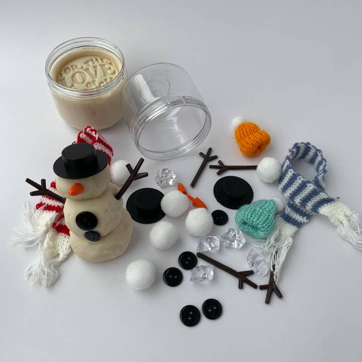 For the Love of Dough Co - Wholesale Putty/Slime - Kids - Build-A-Snowman Double Jar2