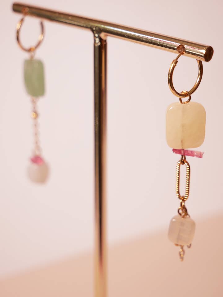 Örhängen "Variety" guld för wholesale av the great blossom