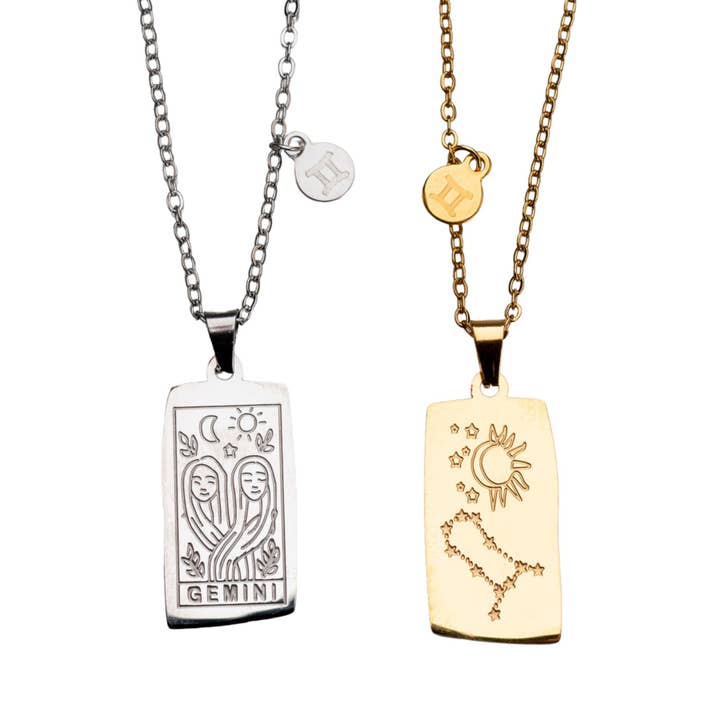 Down To Earth - Vente Colliers à pendentif - Carte de tarot Zodiac et collier d'astrologie30