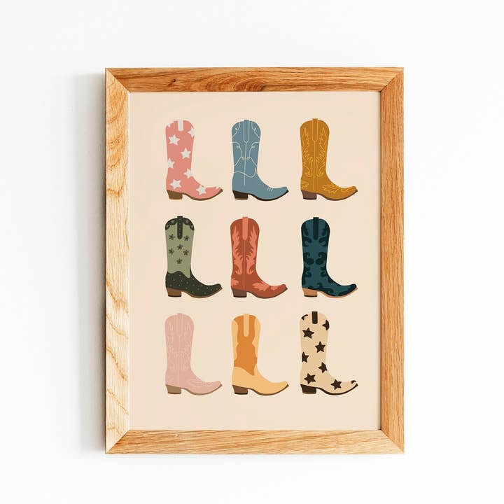 Illuminated Designs - Venta al por mayor Ilustración - Huella de Bota Vaquera