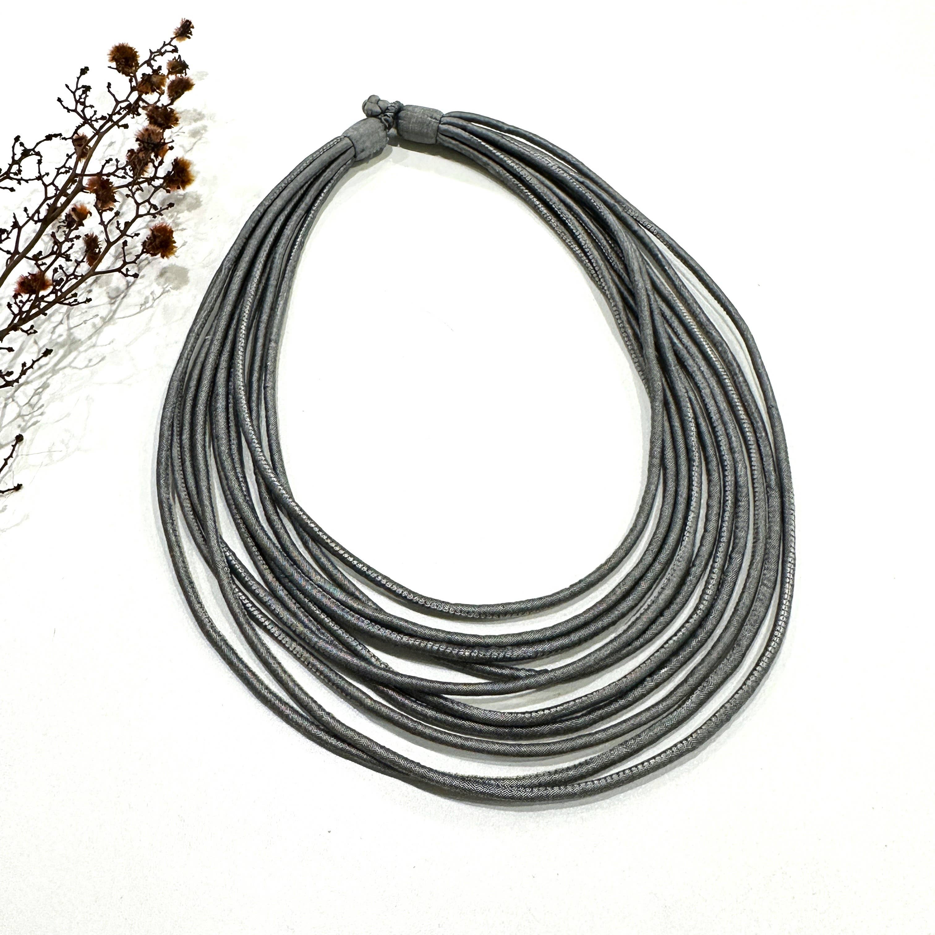 Sophie Silks - Wholesale Woven Necklace - Multi Strands Boho Necklace13