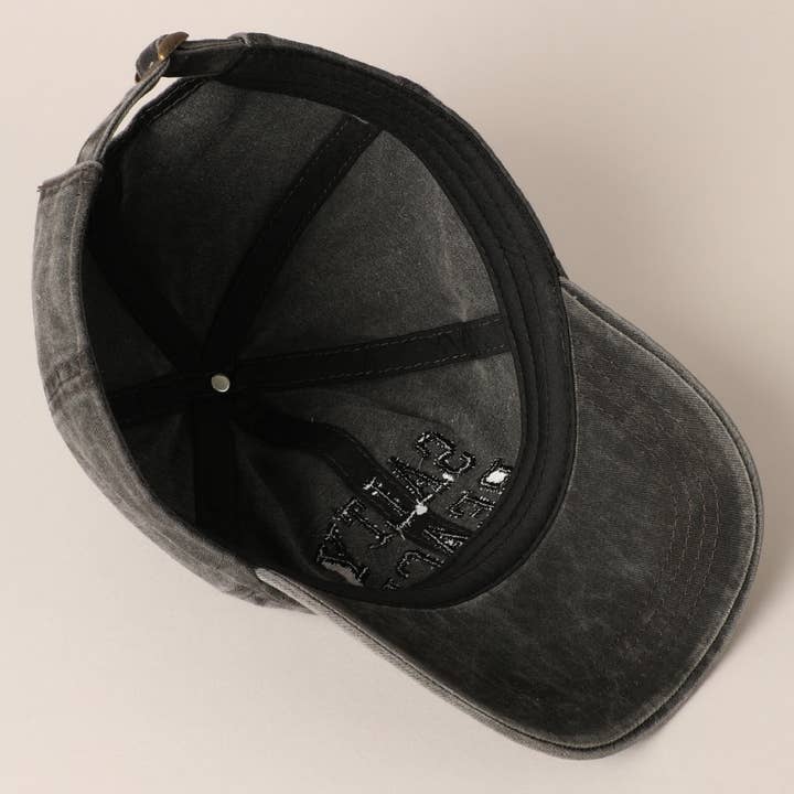 Fashion City - Wholesale Baseball Cap - Women's - Salty Beach Text Embroidery Baseball Cap2