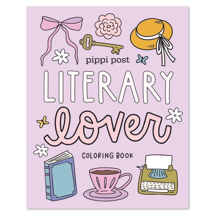 Libro da colorare per amanti della letteratura per la vendita all'ingrosso da parte di Pippi Post