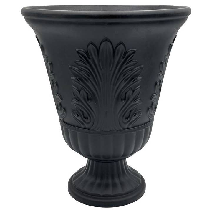 Everyday Supply Co - Wholesale Plant Pot - Plastic Larissa Urn Planter Black 19"H x 16"D0