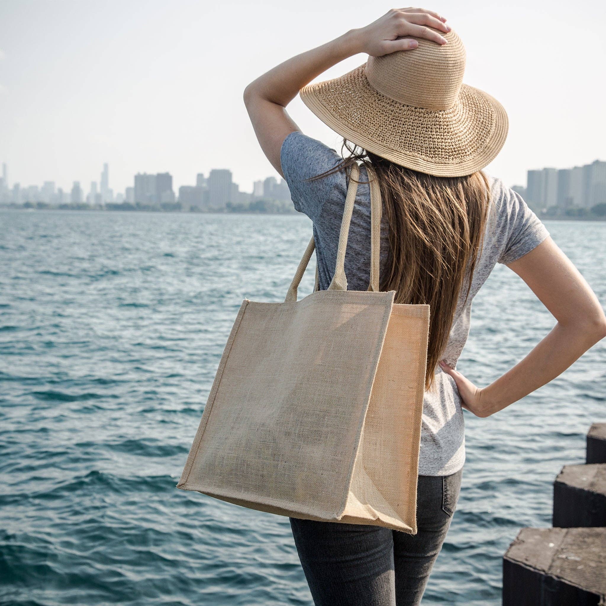 ShoreBags - Wholesale Tote Bag - Unisex - Jute Market Bag1