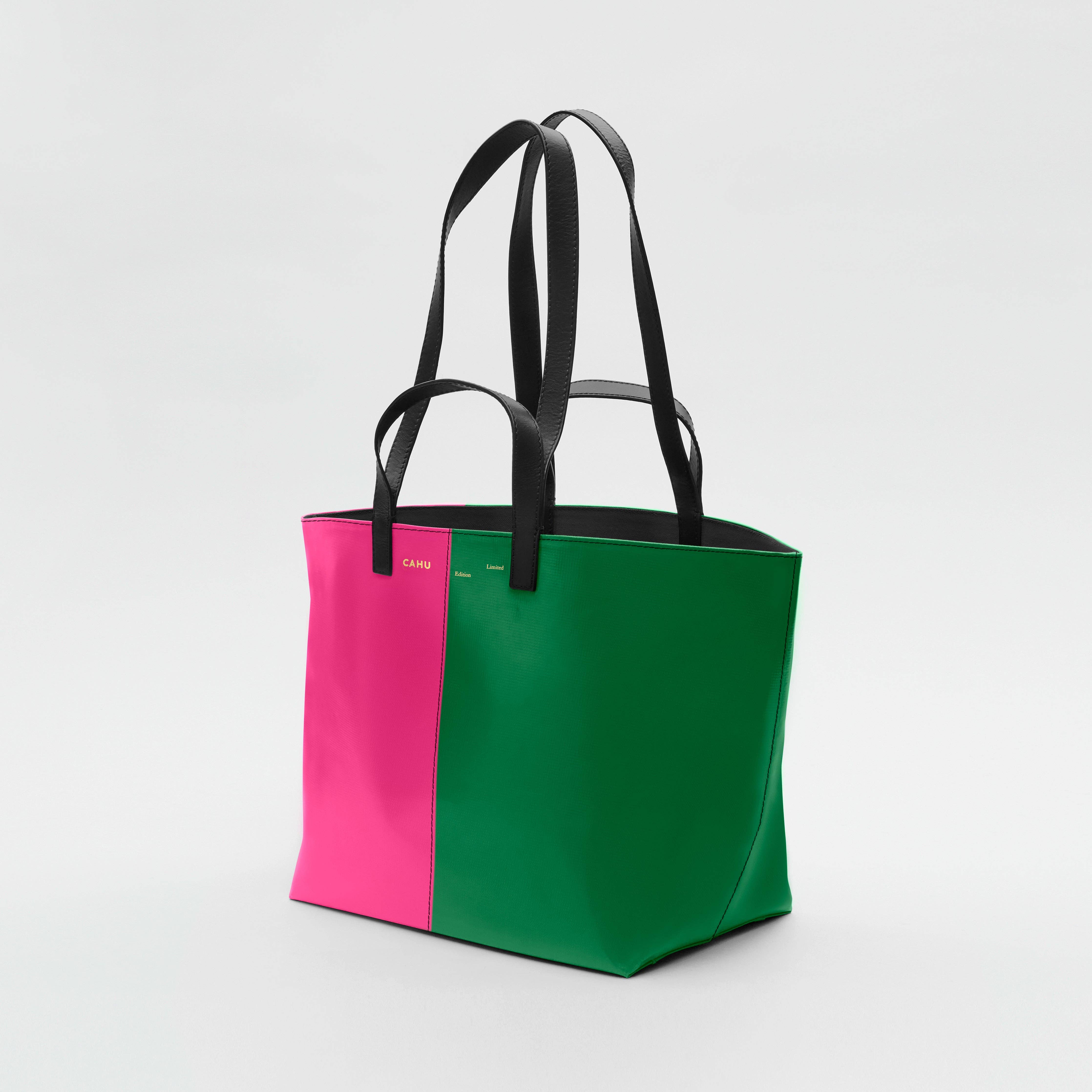 Cahu Paris - Wholesale Tote Bag - Women's - The Pink-Dark-Green Curler Practice3