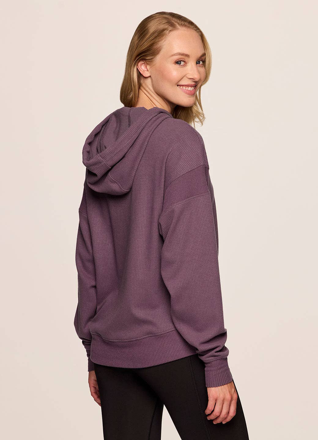 RBX Active – Engroshandel Hoodie – Kvinder – Afslappet hættetrøje i vaffelstrik til fridage19