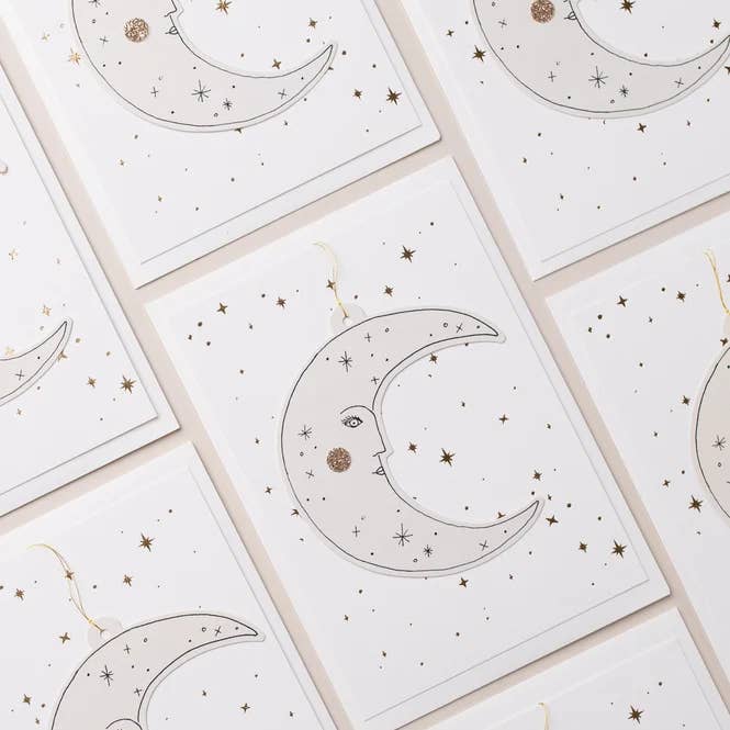 Katie Housley – wholesale Stationery/notecard set – MOONFACE PAPERCUT DECORATION WITH POSTCARD AND ENVELOPE4