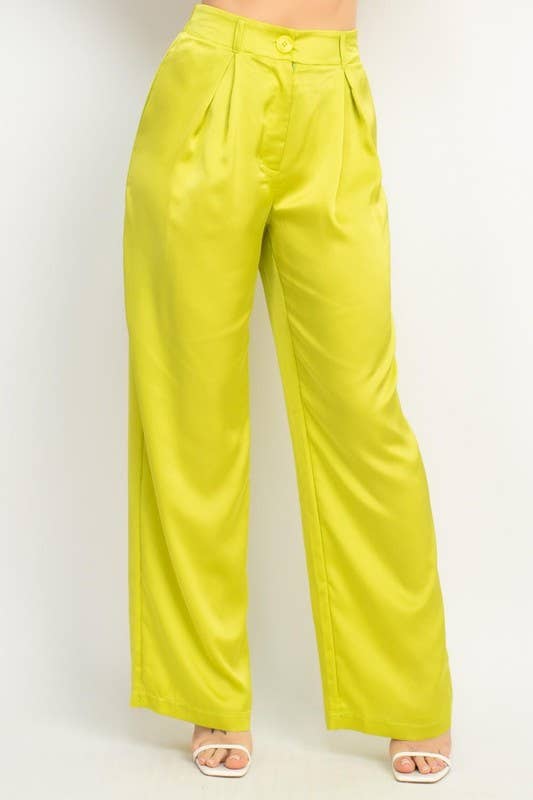 5besties inc - Wholesale Pants - Women's - Satin Wide Leg Pants3
