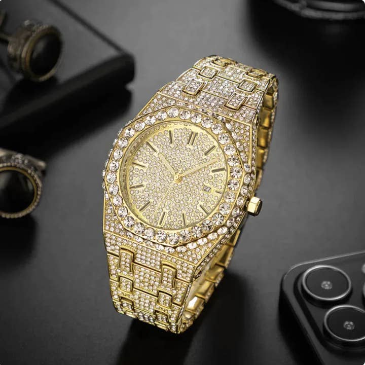Naomi's Happy Place Shop – wholesale Wrist watch – Men's – Men's Starry Diamond Quartz Watch5
