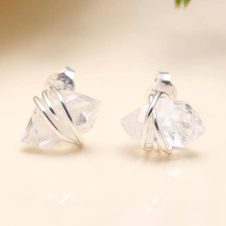 925 Sterling Silber Herkimer Diamant Ohrstecker für den Großhandel von AG 925 JEWELLERY