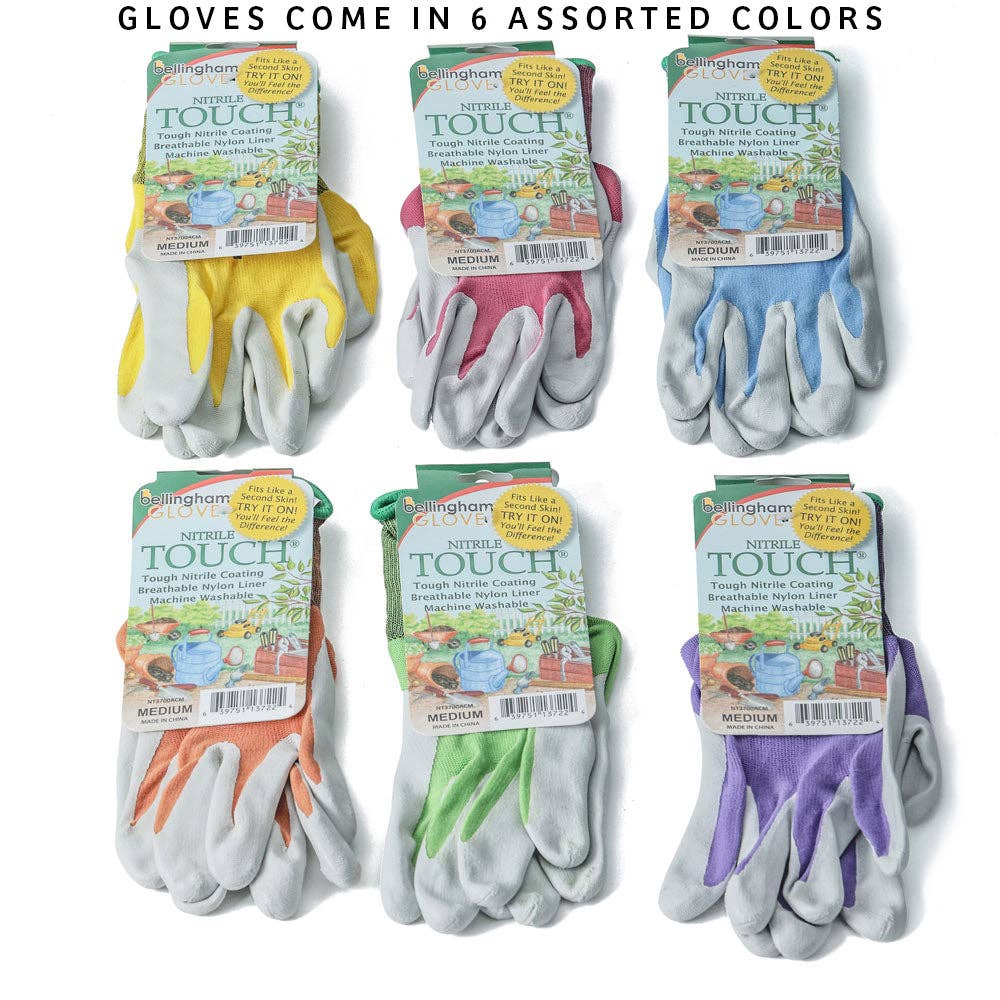 Birds Choice - Wholesale Garden Gloves - Nitrile Touch Gardening Gloves Assorted Color Size Medium7