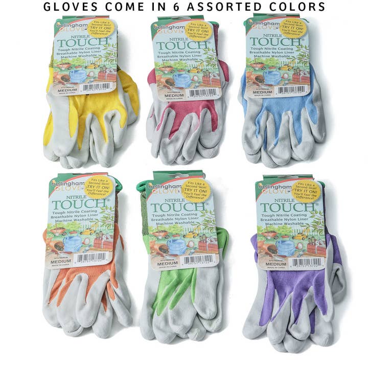 Birds Choice - Wholesale Garden Gloves - Nitrile Touch Gardening Gloves Assorted Color Size Medium7