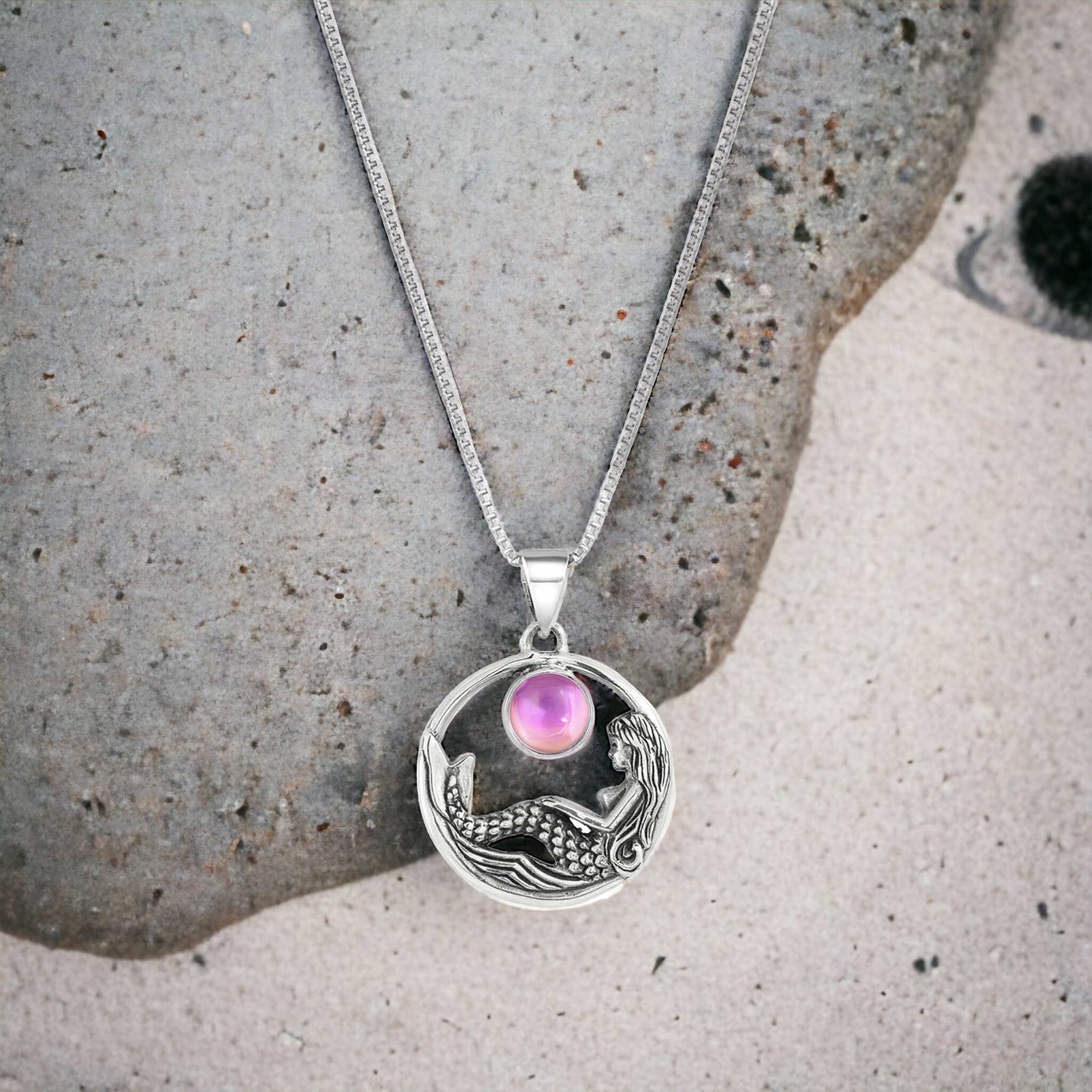 LeightWorks - Wholesale Pendant/Charm Necklace - Mermaid Pendant Sterling Silver Crystal Jewelry Sea Necklace11