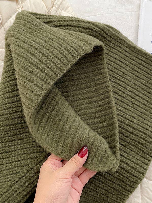 StyleGalX - Venta al por mayor Bufanda - Mujer - Chal y bufanda de punto con cuello alto en colores sólidos para invierno9