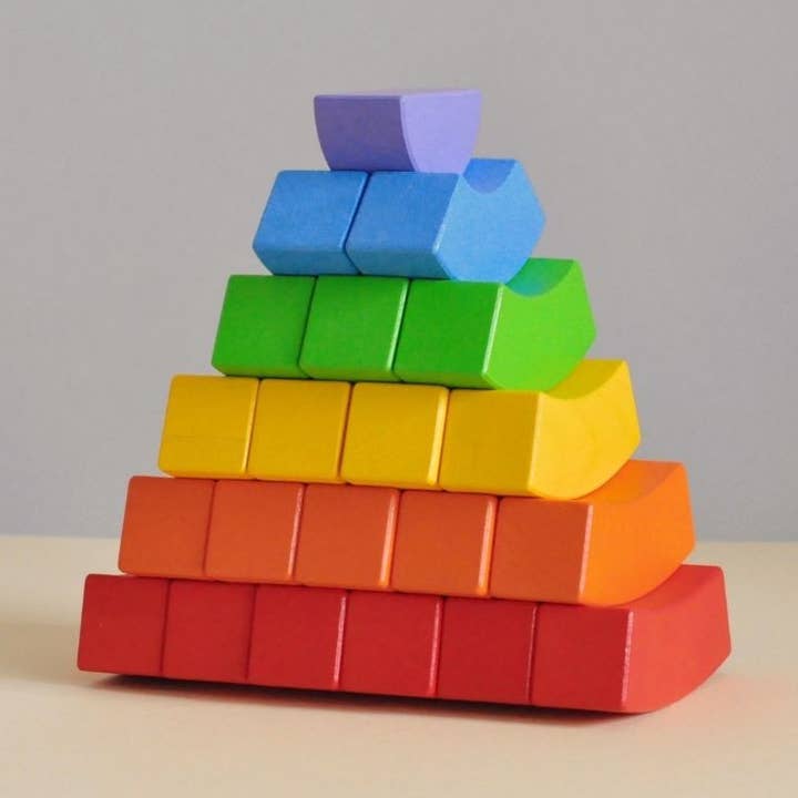 Rainbow Blocks for wholesale by BAJO WOODEN TOYS