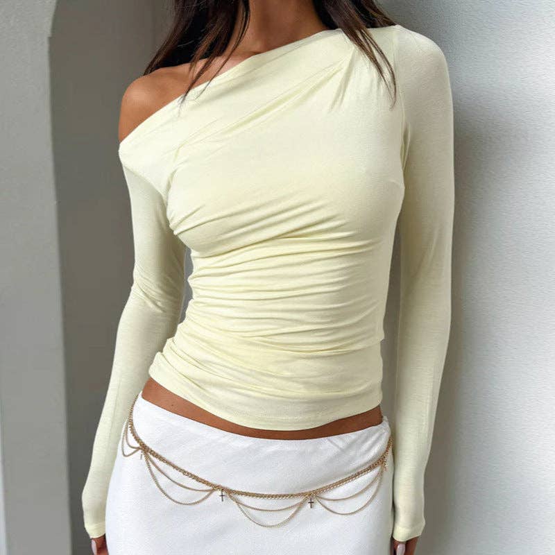 safistyle - Wholesale Knit Top - Women's - Off-Shoulder Slim Long Sleeve Top for Women1