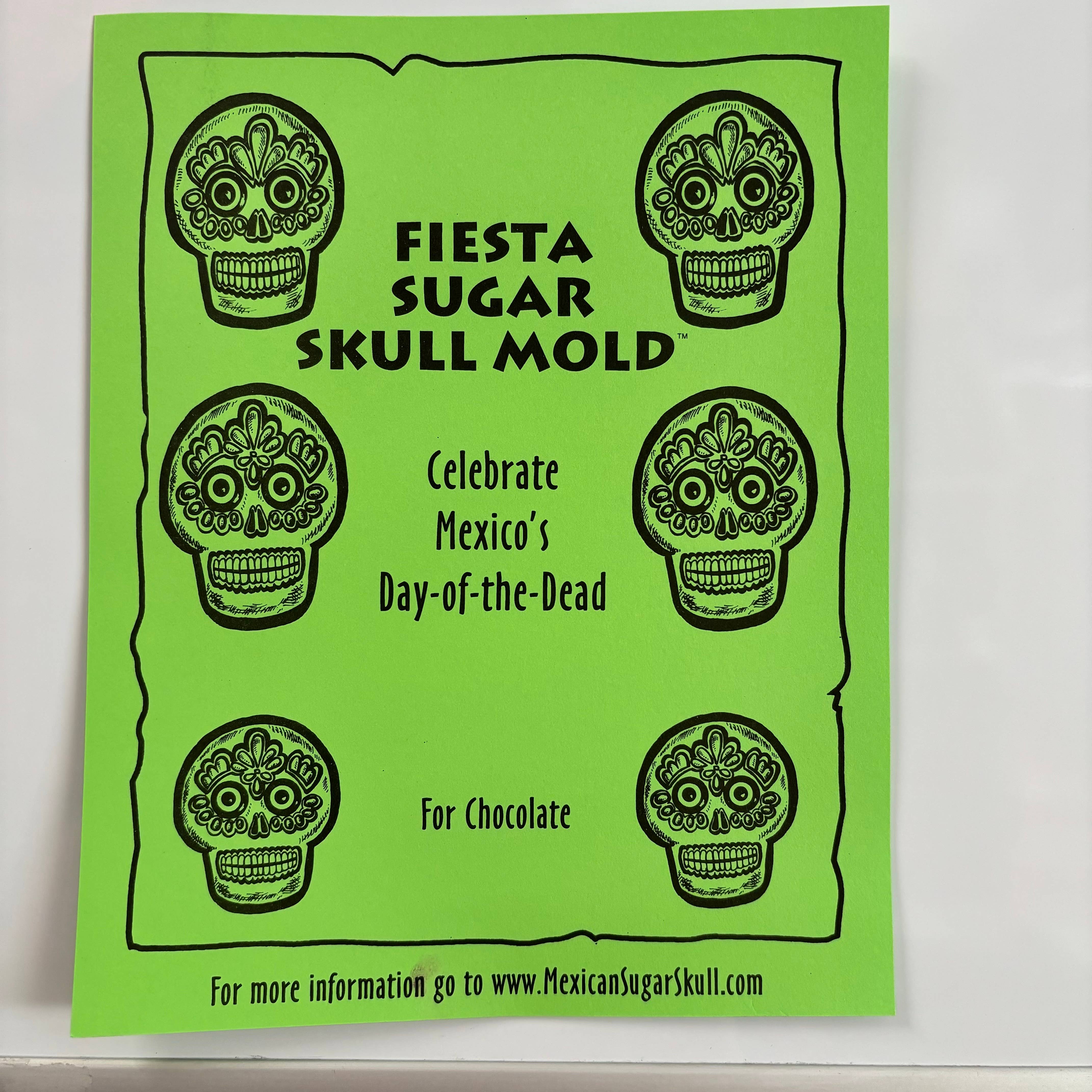 Mexican Sugar Skull - Wholesale Chocolate/Candy Mold - Classic Fiesta Sugar Skull Mold - 6 molds3