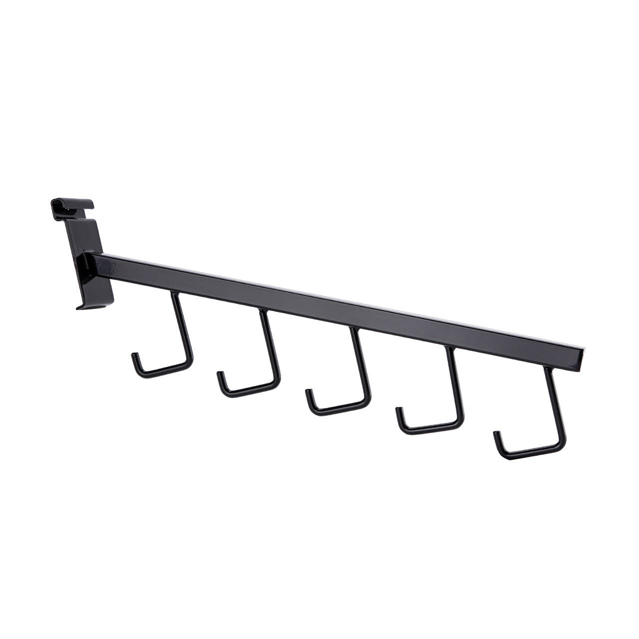 Store Supply Warehouse - Wholesale Retailer Display - Accessories - Black 5-J-Hook Waterfall Faceout For Wire Grid 7