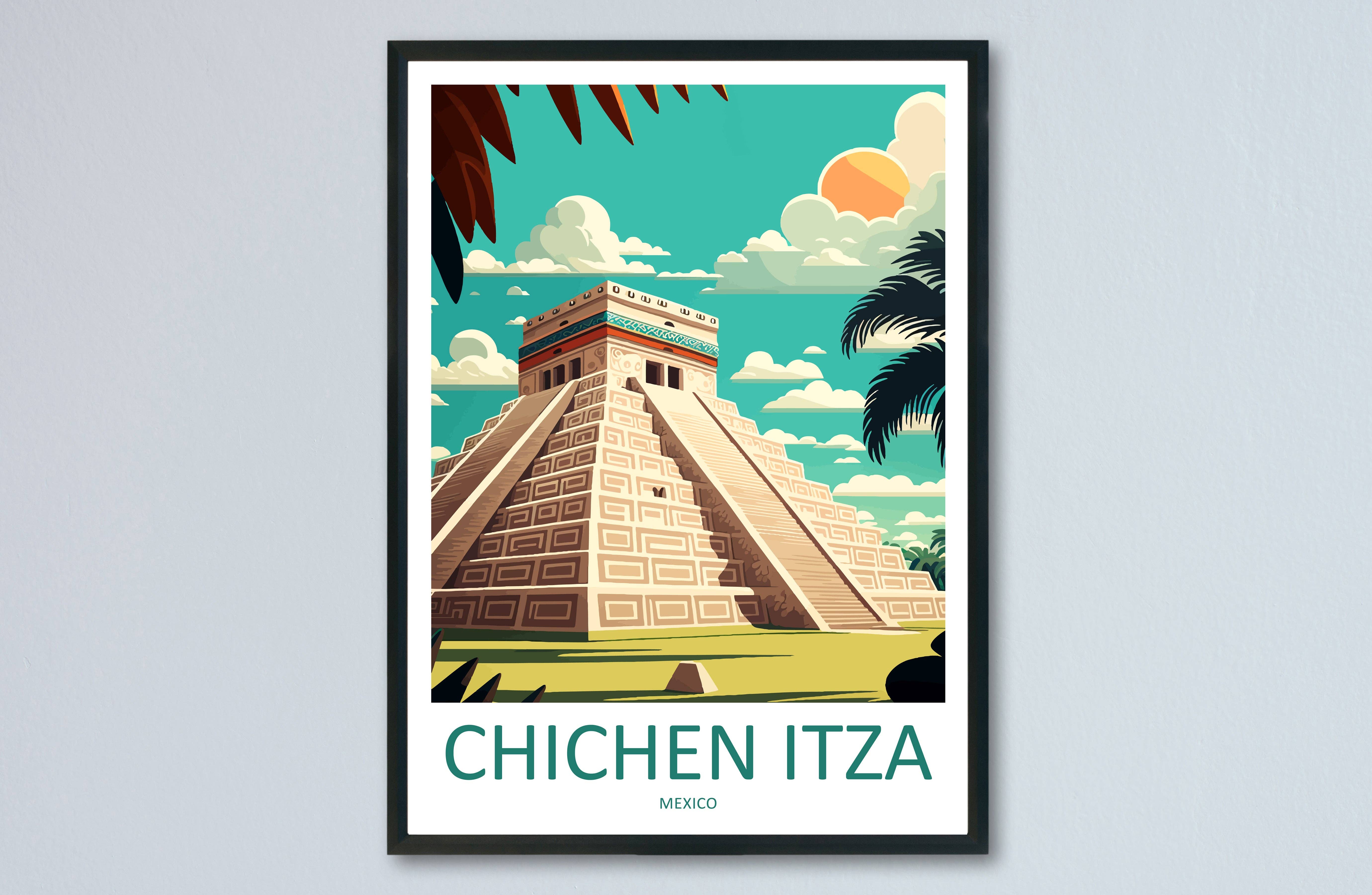 TravelzonaArt - Vendita all'ingrosso Poster - Poster di viaggio Chichen Itza Messico
