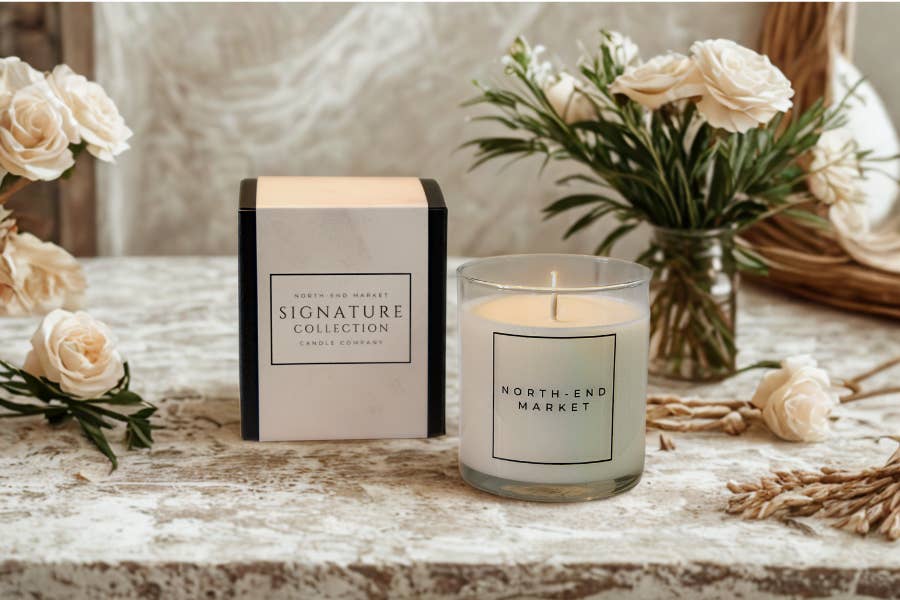 North-End Market Candle Co. - Wholesale Jar/Filled Candle - North-End Market Signature Candle 9oz - 45 Hr Burn Time