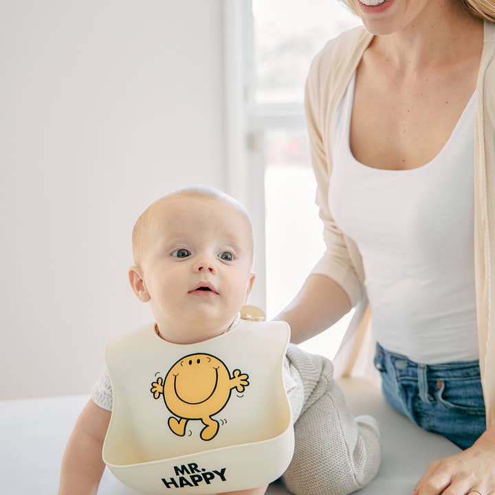 JuJuBe - Wholesale Bib - Baby - Silicone Bib Mr. Happy