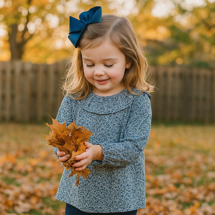 Flickas "London" blommiga blus för wholesale av Marco and Lizzy