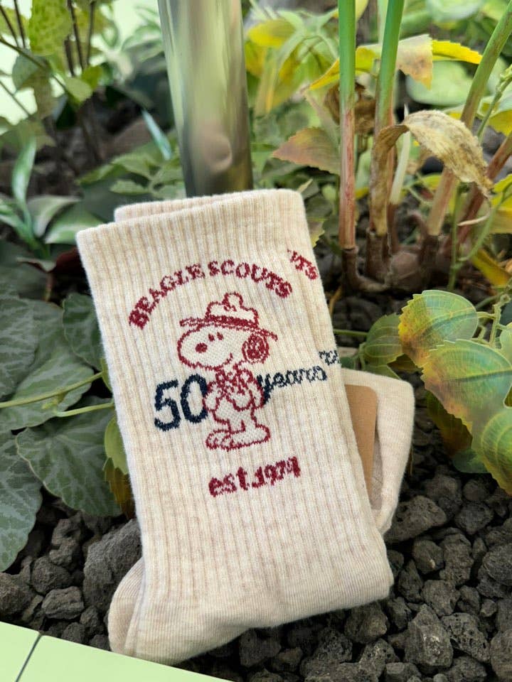 K-Wonderland - Wholesale Sokken - Uniseks - Peanuts Snoopy Scout 50e Jubileum enkelsokken18