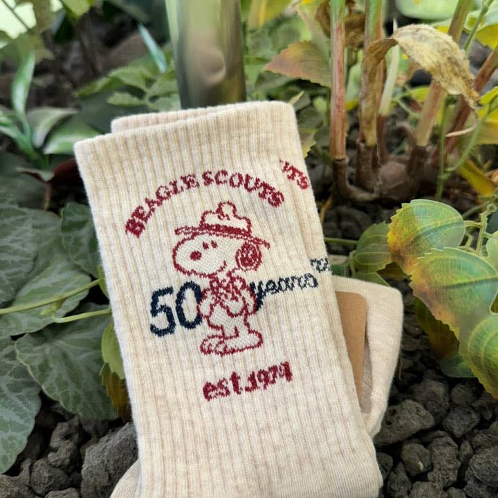 K-Wonderland - Wholesale Sokken - Uniseks - Peanuts Snoopy Scout 50e Jubileum enkelsokken18