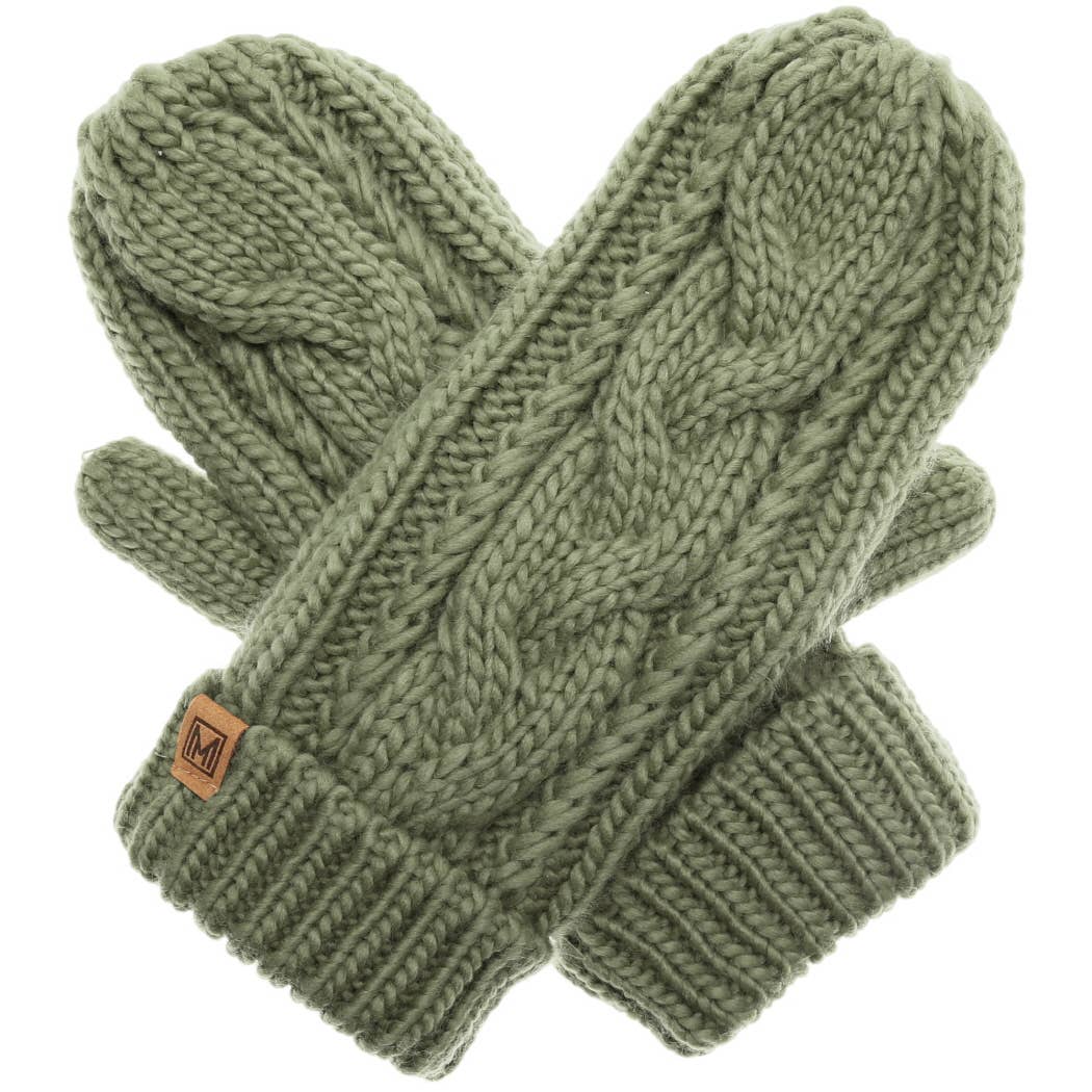 Fashion City - Wholesale Mittens - Women's - Winter Gloves Cable Knit Mittens with Fleece Lined20