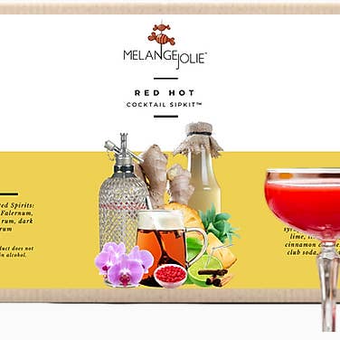 Mélange Jolie Red Hot Cocktail SipKit (Case of Six) for wholesale by Melange Jolie Cocktail SipKits