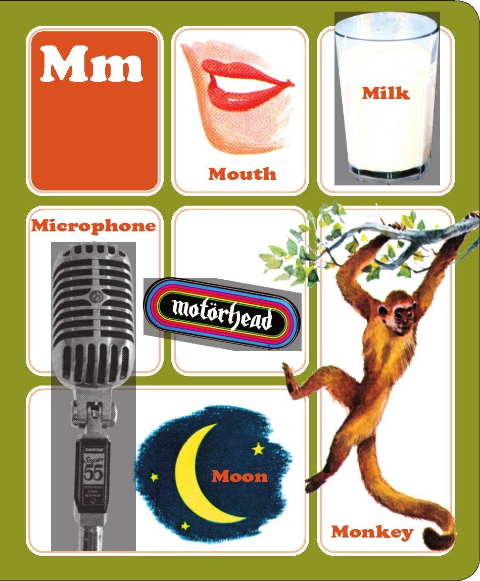 Laughing Elephant Books - Vente Livre pour bébés et tout-petits (jusqu'à 2 ans) - Des pommes à Zeppelin : Un ABC rock ! - Livre cartonné pour enfants6