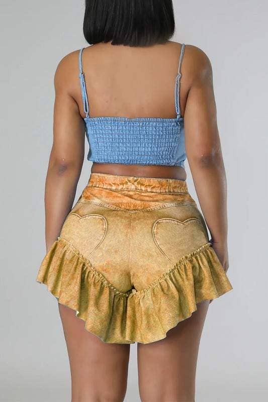 Flarix - Wholesale Shorts - Women's - ruffle trim shorts3