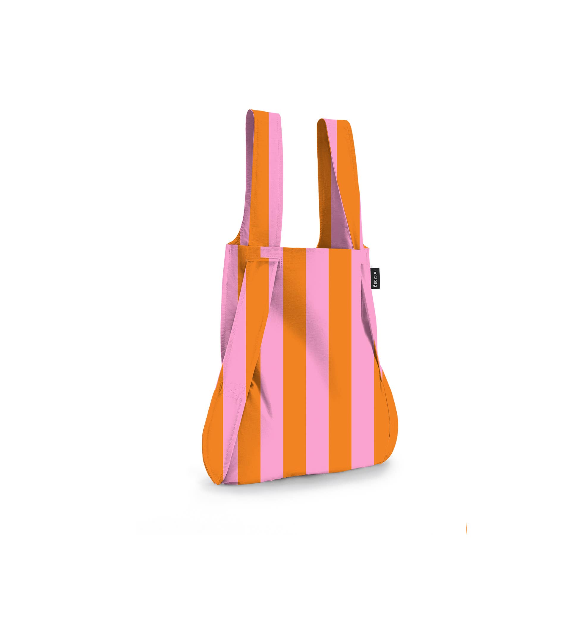 Notabag – Großhandel Tragetasche – Unisex – Notabag - Orange/Pinke Streifen, Sommer, Frühling