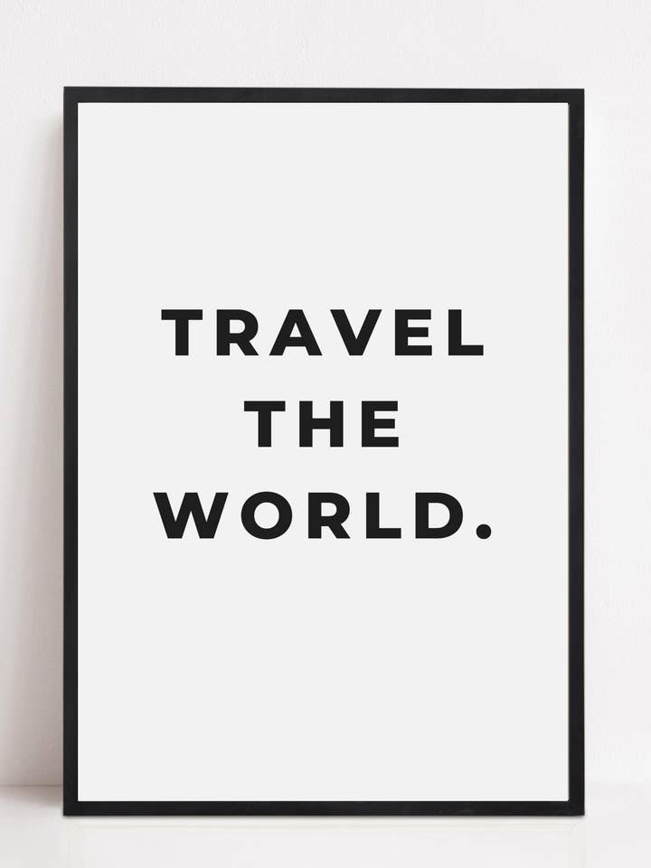 Travel The World' - Travel Print for wholesale by The Travel Edit