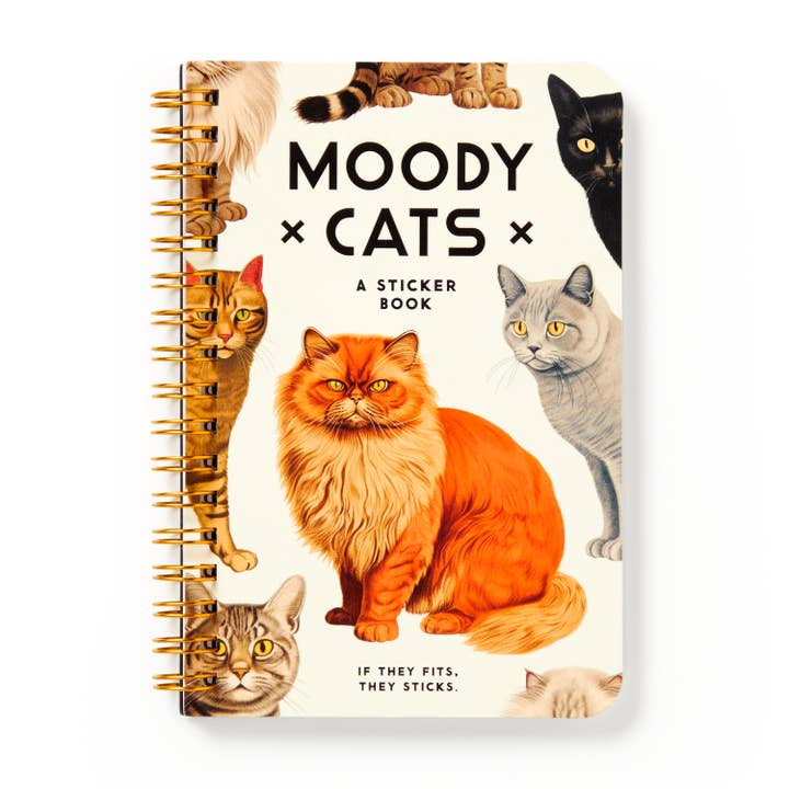 Chronicle Books - Wholesale Sticker - Brass Monkey Moody Cats Sticker Book