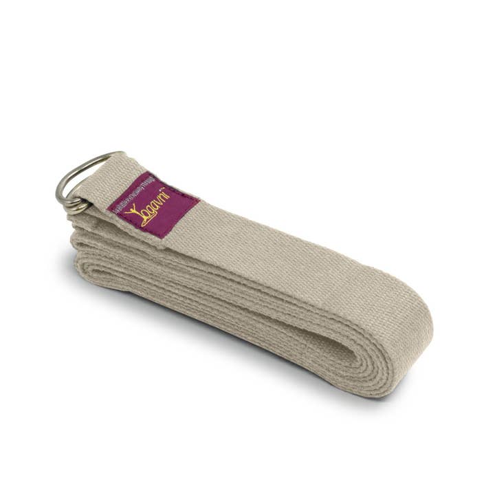 Yoga Strap-D-Ring Buckle 10 ft Natural for wholesale by Yogavni Yoga Products
