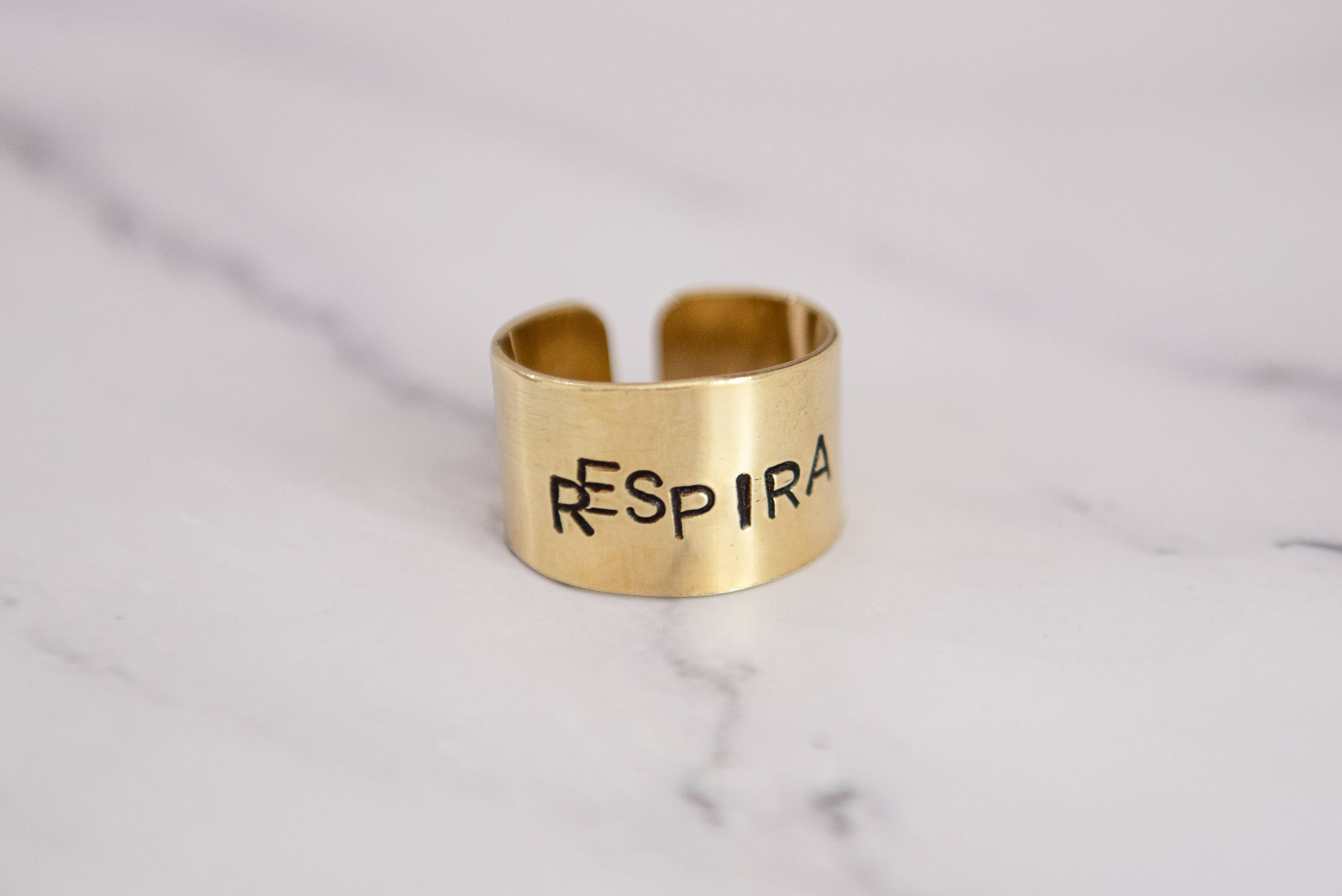 Loti jewels - Wholesale Band/Stacked Ring - MESSAGE RING IN BRASS WITH ENGRAVING18