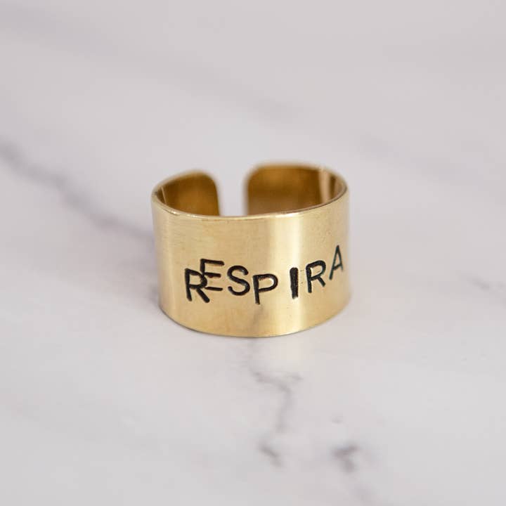 Loti jewels - Wholesale Band/Stacked Ring - MESSAGE RING IN BRASS WITH ENGRAVING18