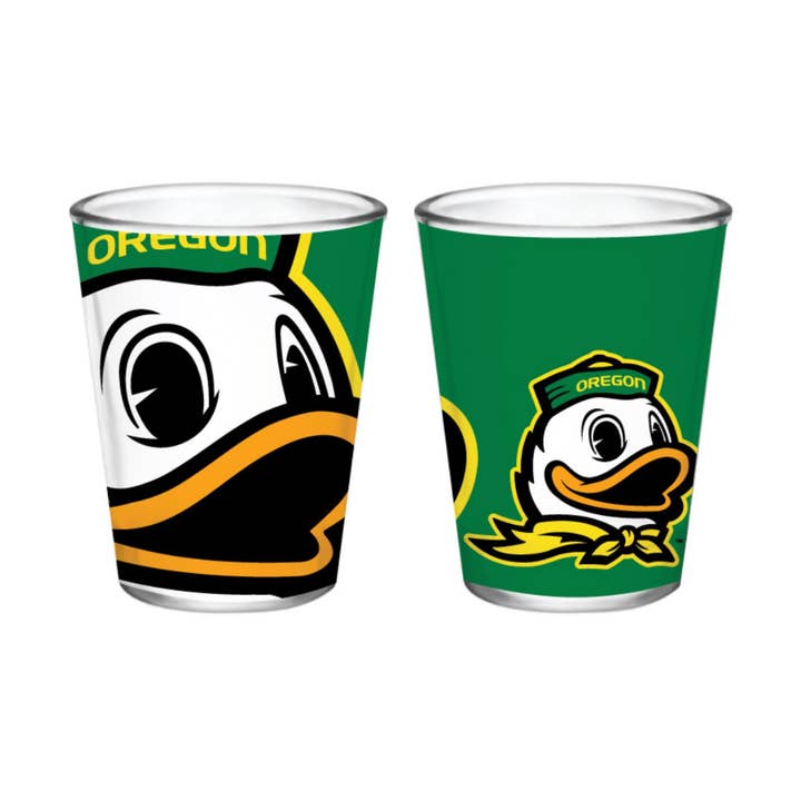 Indigo Falls - Wholesale Shot Glass - 2oz Oregon Ducks Logo Collector Glass2