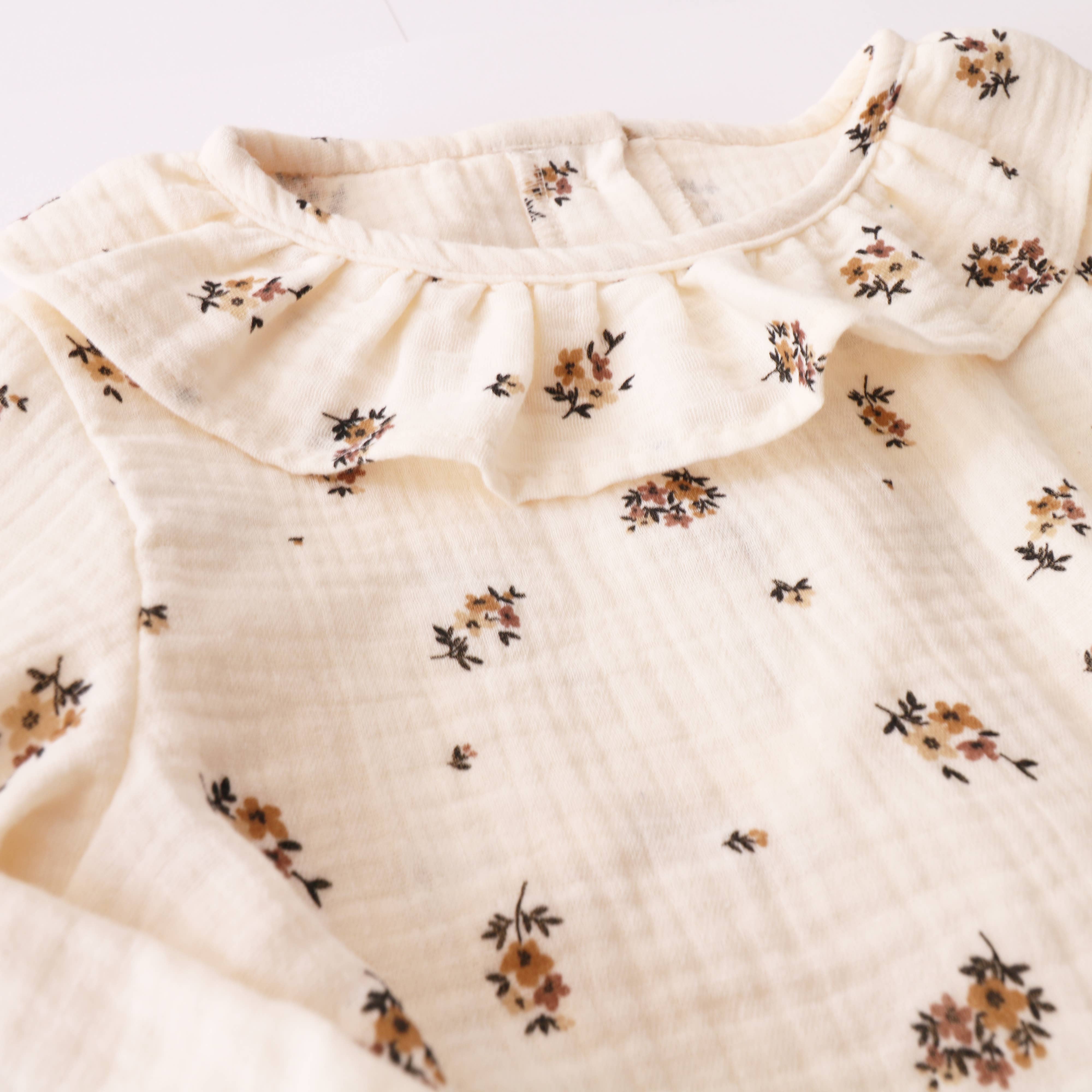 Petit Martin - Wholesale Bodysuit (Non-Footed) - Baby - CHOCOLATE FLOWER ROMPER1