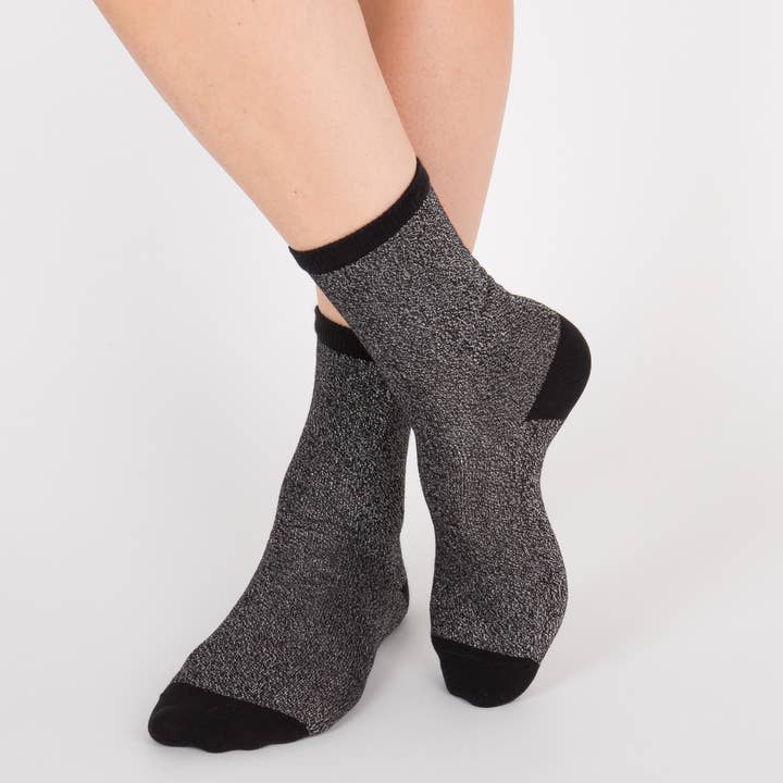 Glitter Socks - The Enlightened Black for wholesale by Archiduchesse