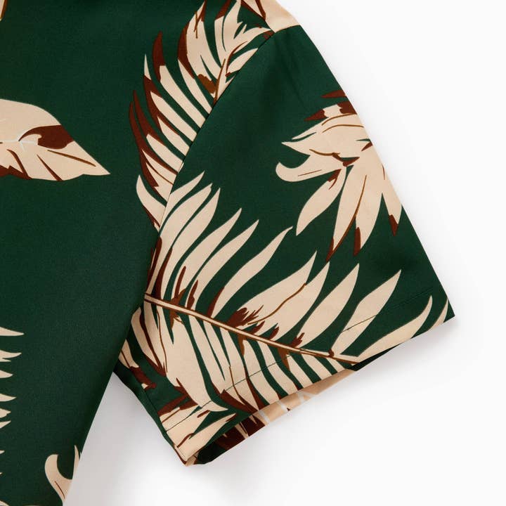 Verde Oscuro Conjunto de Ropa de Vacaciones Hawaianas Verde Tropical a Juego para la Familia de venta al por mayor en Faire20