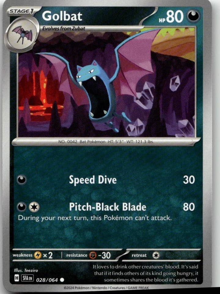 Pokémon SV: Shrouded Fable - Golbat #028/064 for wholesale by Chronic Cards