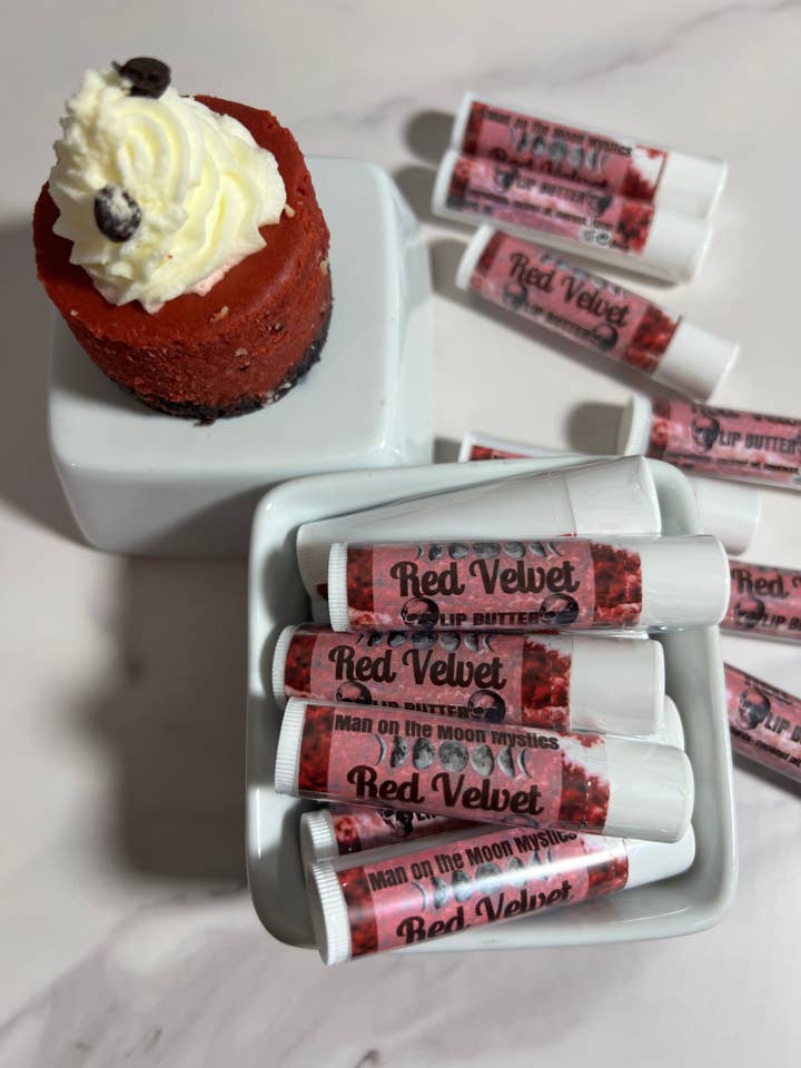 Red Velvet lip butter for wholesale by Man on the Moon Mystics