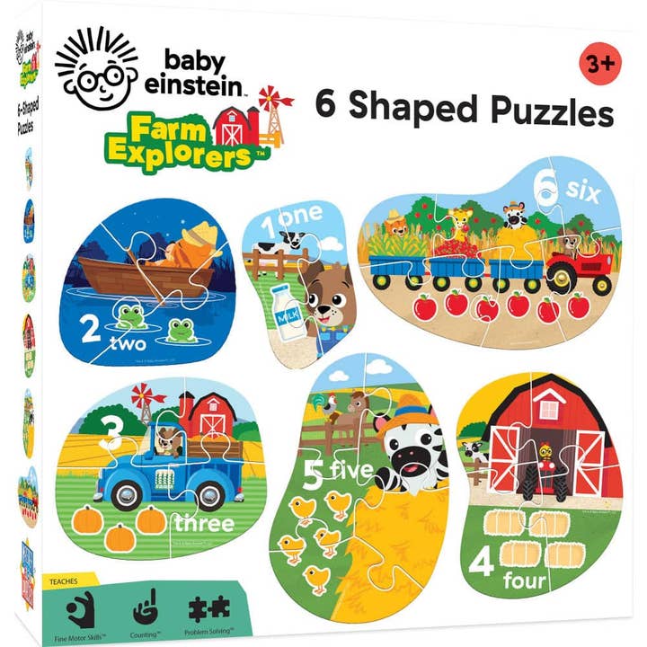 Baby Einstein - Farm Explorers 6-Pack Mini Shaped Jigsaw Puzzles for wholesale by Masterpieces Puzzles