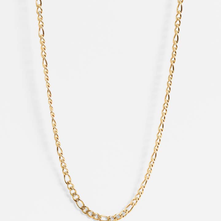 WJW - Wholesale Link & Chain Necklace - 18K Gold Figaro Chain Necklace
