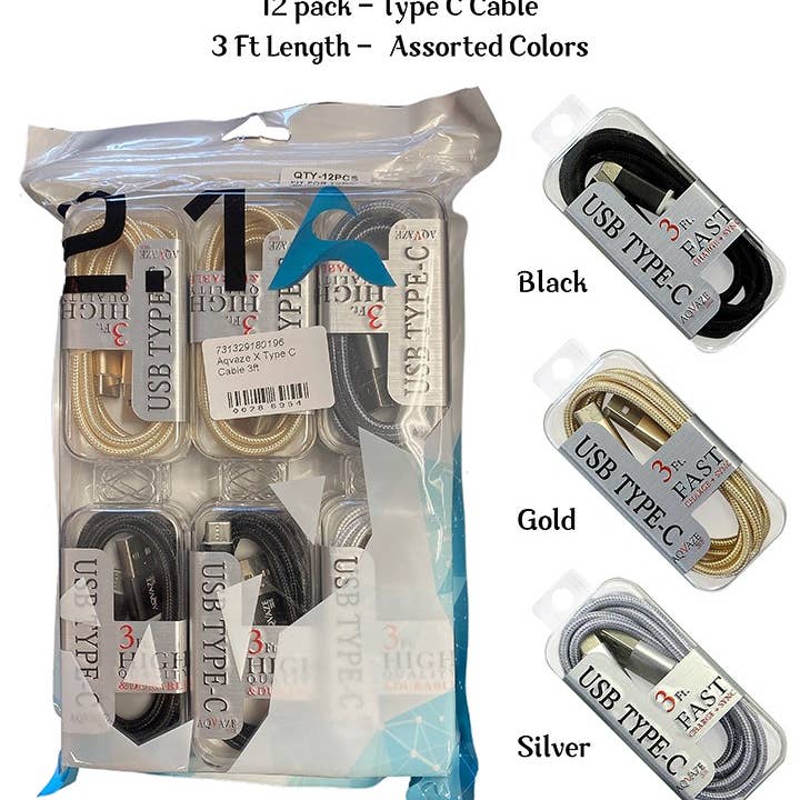 Tech Trendz - Wholesale Charging Cable - 12 pack - 3ft Charger4