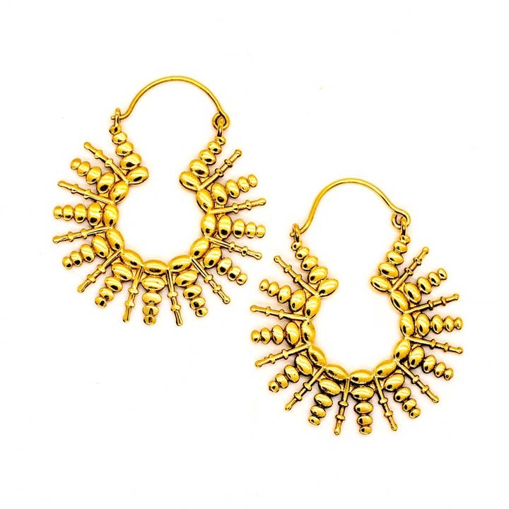 Brass Burst Hoop for wholesale by Baizaar