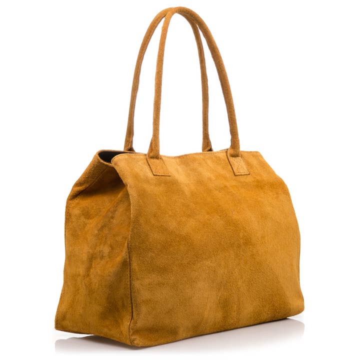 FIRENZE ARTEGIANI – Sacola - Mulher por atacado – Bolsa Shopper Feminina Annagrazia em Couro Camurça Legítimo9